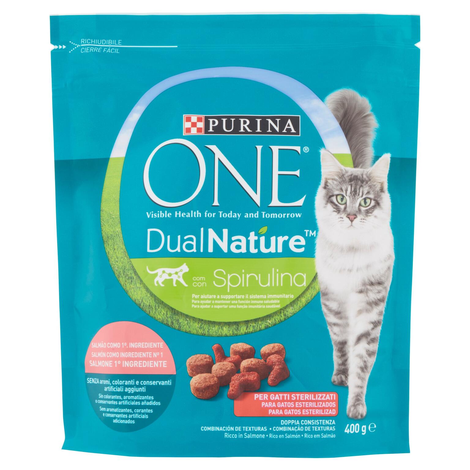 Crocchette dualnature sterilizzate salmone 400g Purina