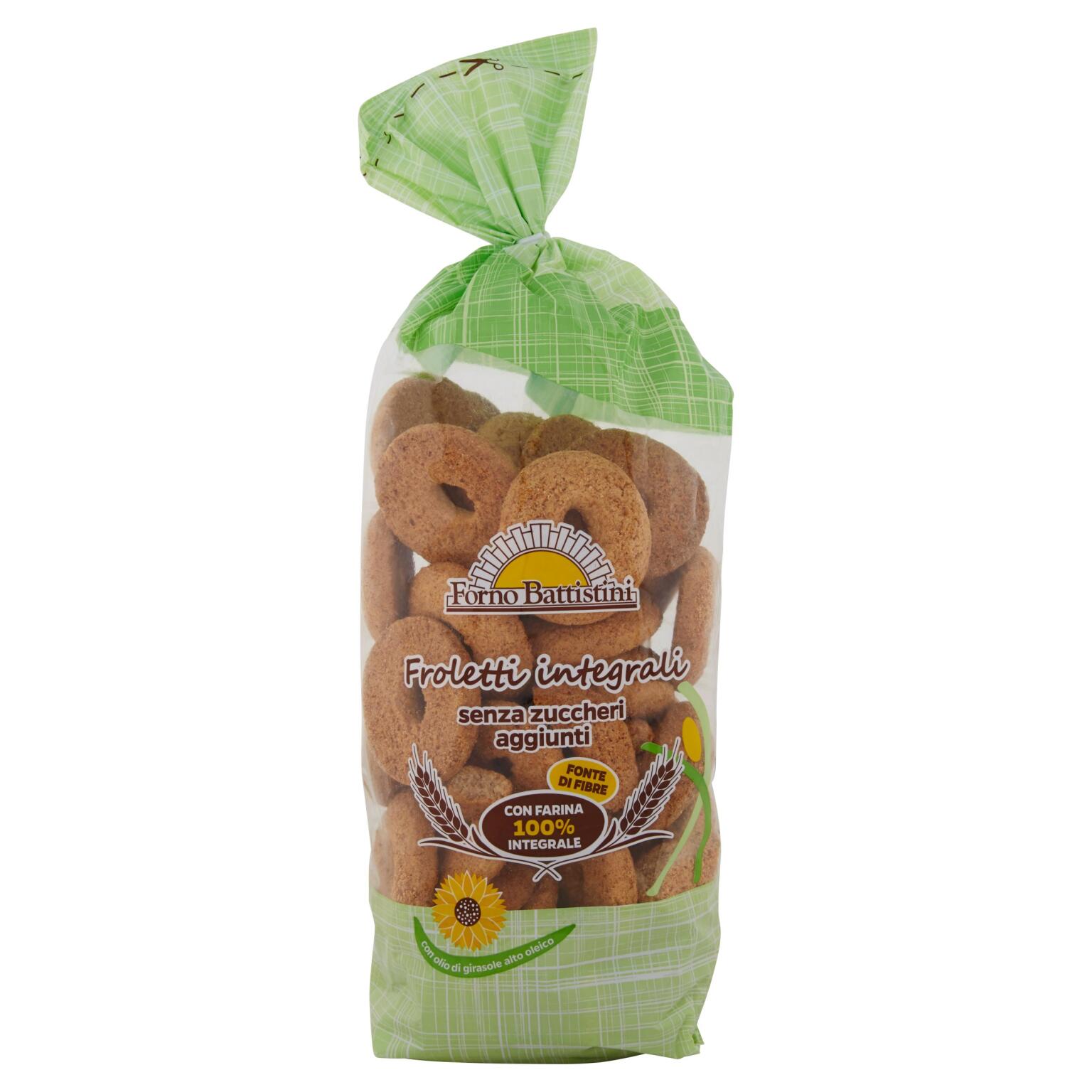 Frolletti integrali senza zucchero 600g           Forno Battistini