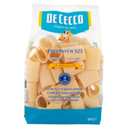 Paccheri pasta di semola di grano duro 500g       De Cecco