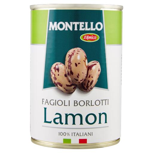 Fagioli Borlotti Lamon lessati al naturale 400g Montello D'Amico