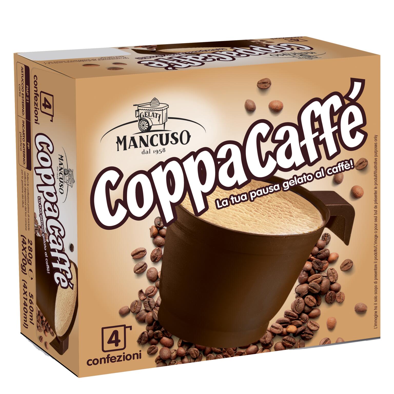 Coppa caffè 4 pezzi 280g Mancuso