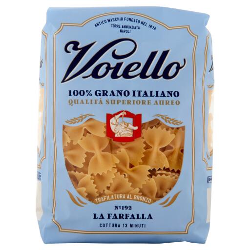 Farfalle pasta di semola di grano duro trafilata bronzo 500g Voiello