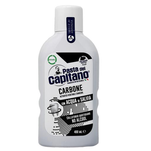 Collutorio Carbone con acqua di salvia 400ml Pasta del Capitano