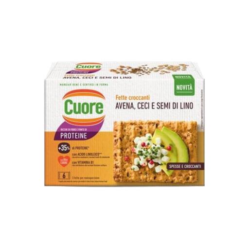 Fette croccanti avena,ceci e semi di lino 240g Cuore