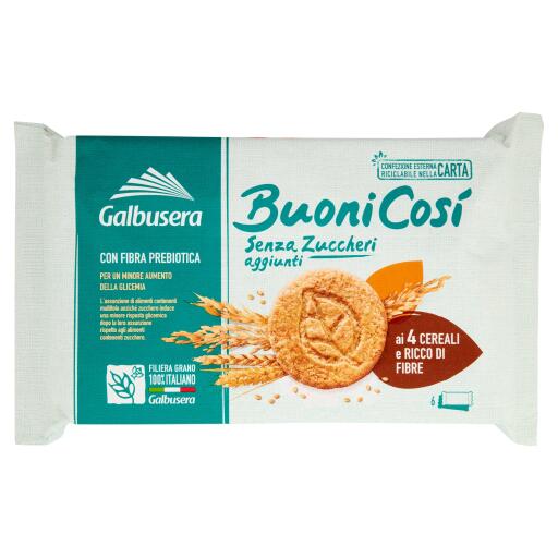 Biscotti Buoni Così ai cereali senza zuccheri aggiunti 300g Galbusera