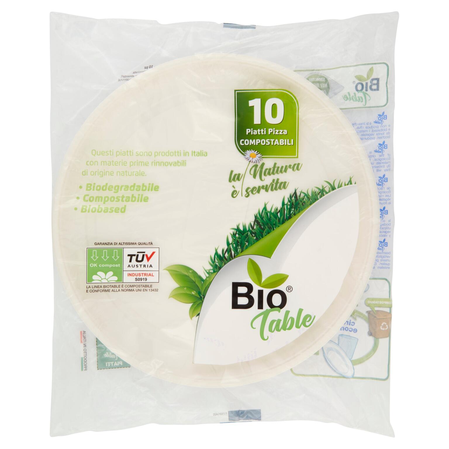 10 Piatti Pizza Biocompostabili