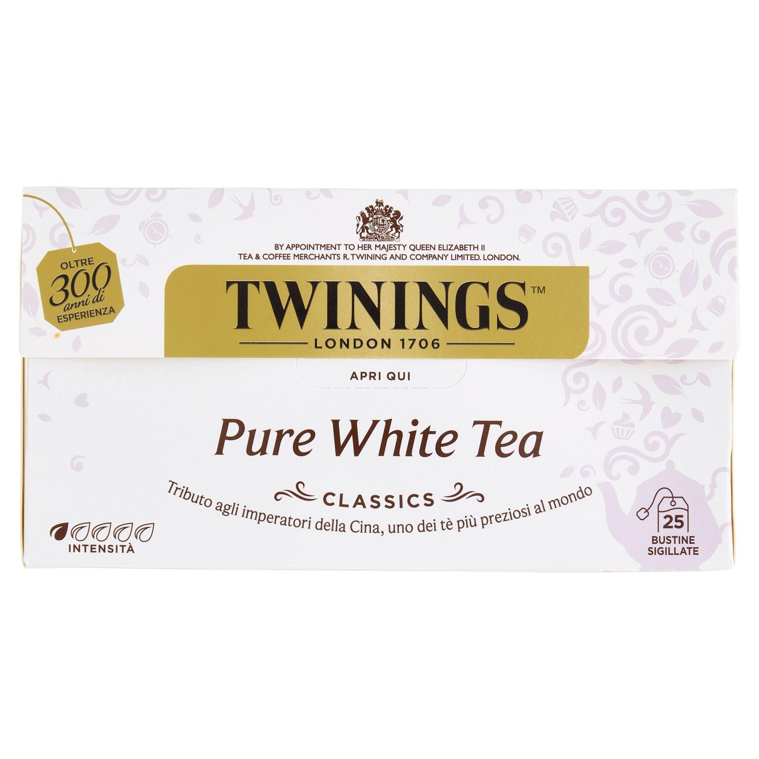 Twinings tè pure white 25 filtri 37,5g