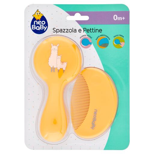 Spazzola e pettine rotondi Neo baby