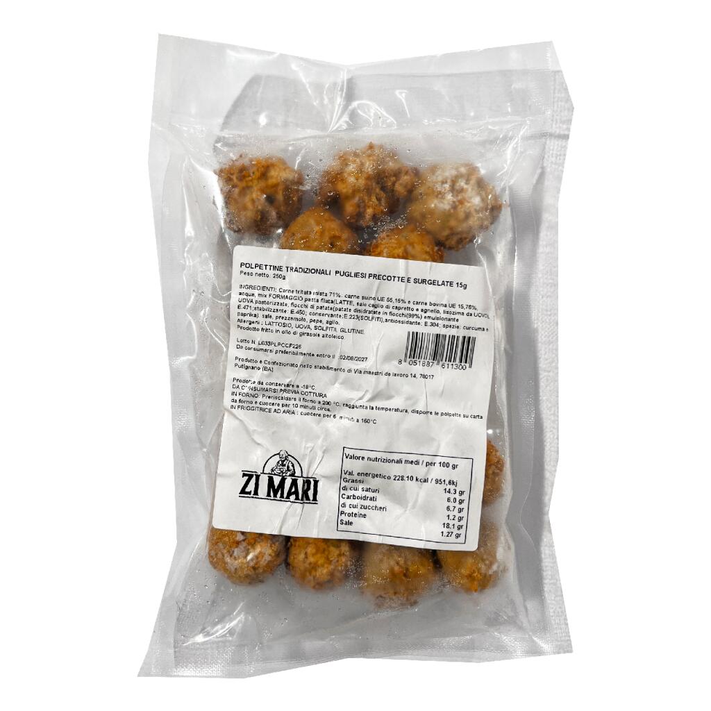 Polpette di carne prefritte 250g Zì marì