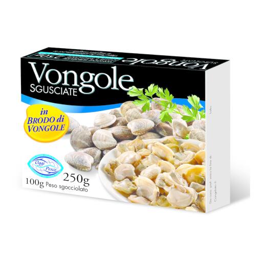 Vongole sgusciate in brodo di vongole 250g Oggi Pesce
