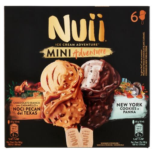 Nuii Mini Mix Noci Pecan e New York Cookies confezione da 6 pezzi 255g