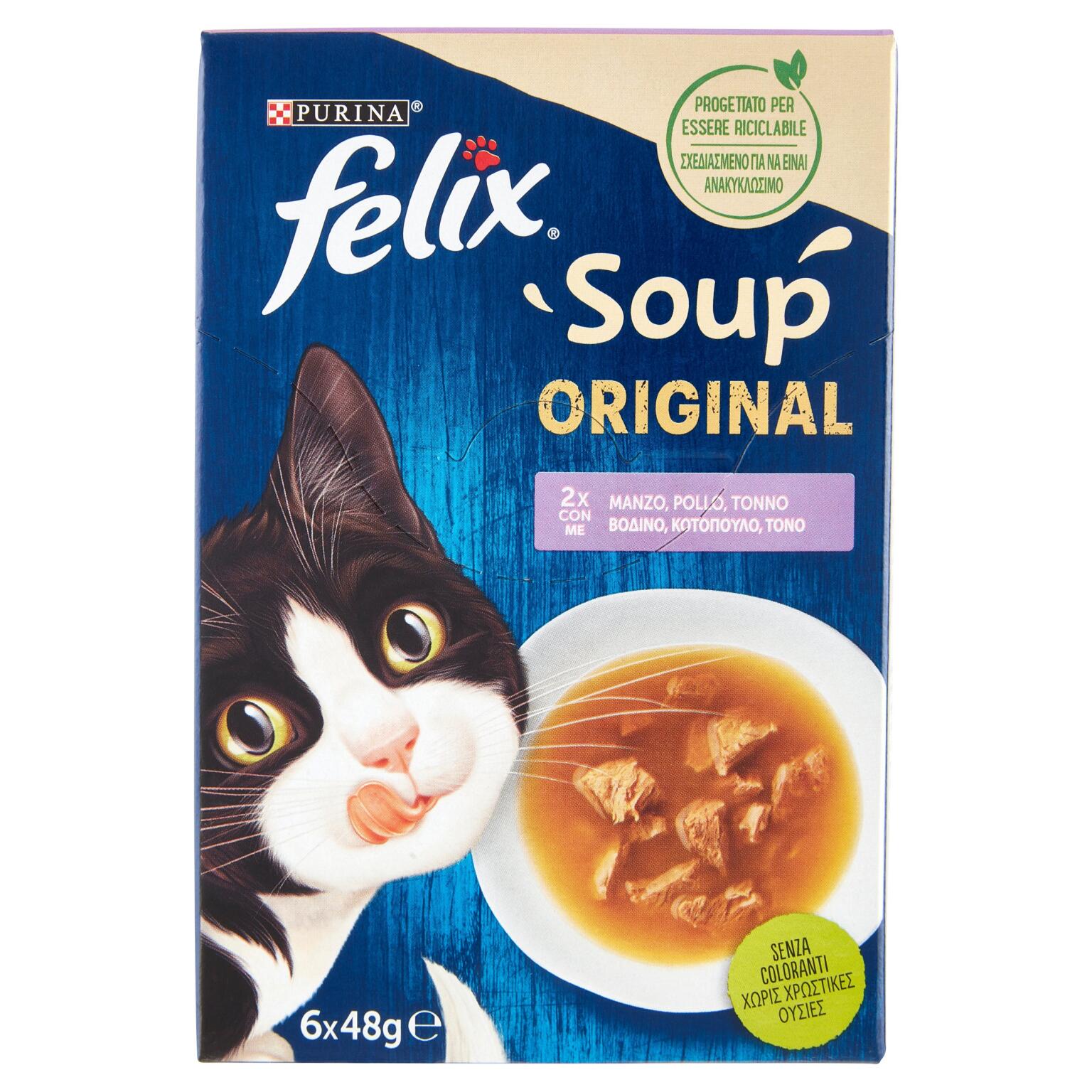 Felix soup selezioni miste 6x48g Purina