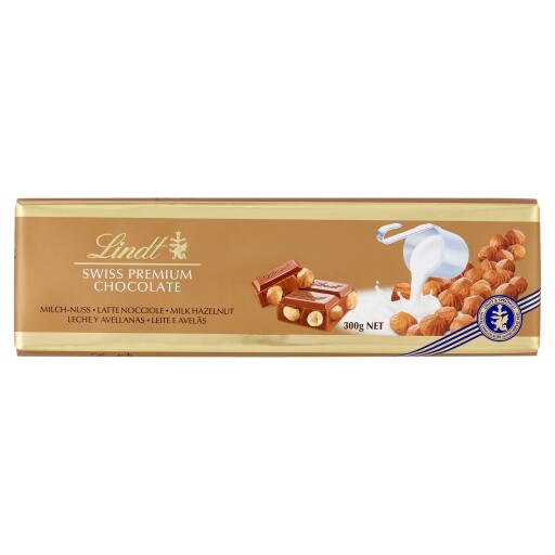 Tavoletta di cioccolato al latte e nocciole 300g Gold Lindt