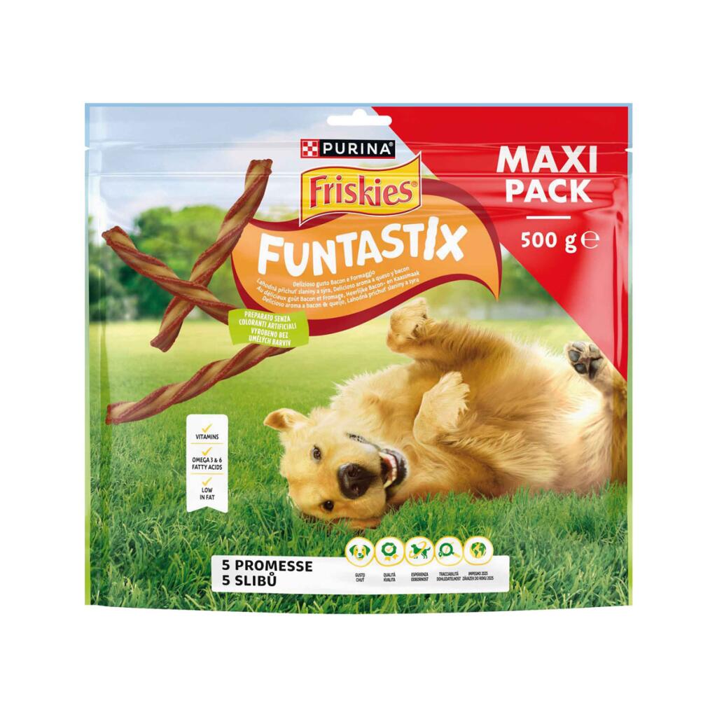 Friskies funtastix 500g bacon e formaggio