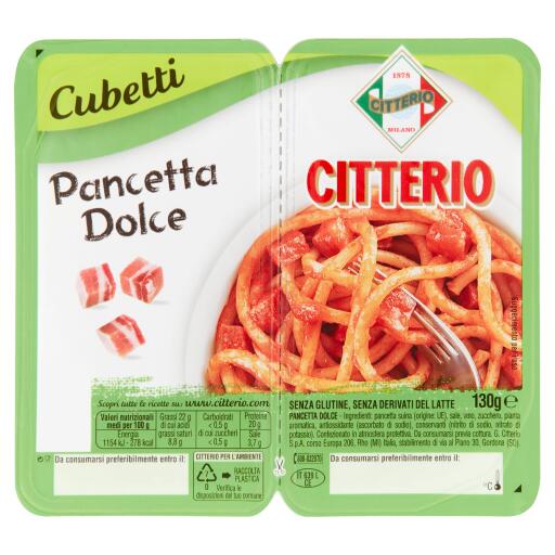 Pancetta dolce 130g cubetti Citterio senza glutine