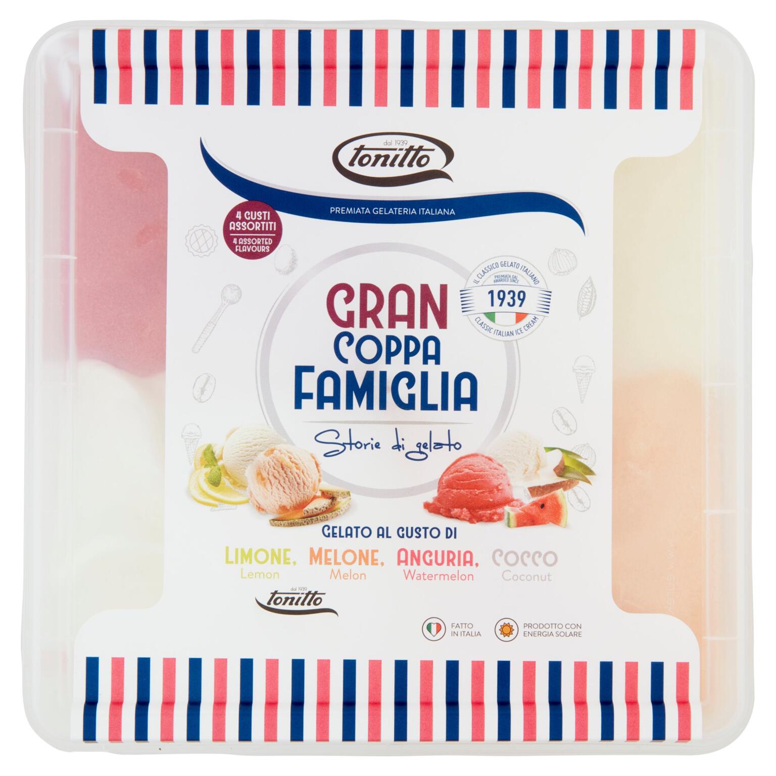 Gran Coppa Famiglia limone, melone,anguria,cocco 1kg Tonitto