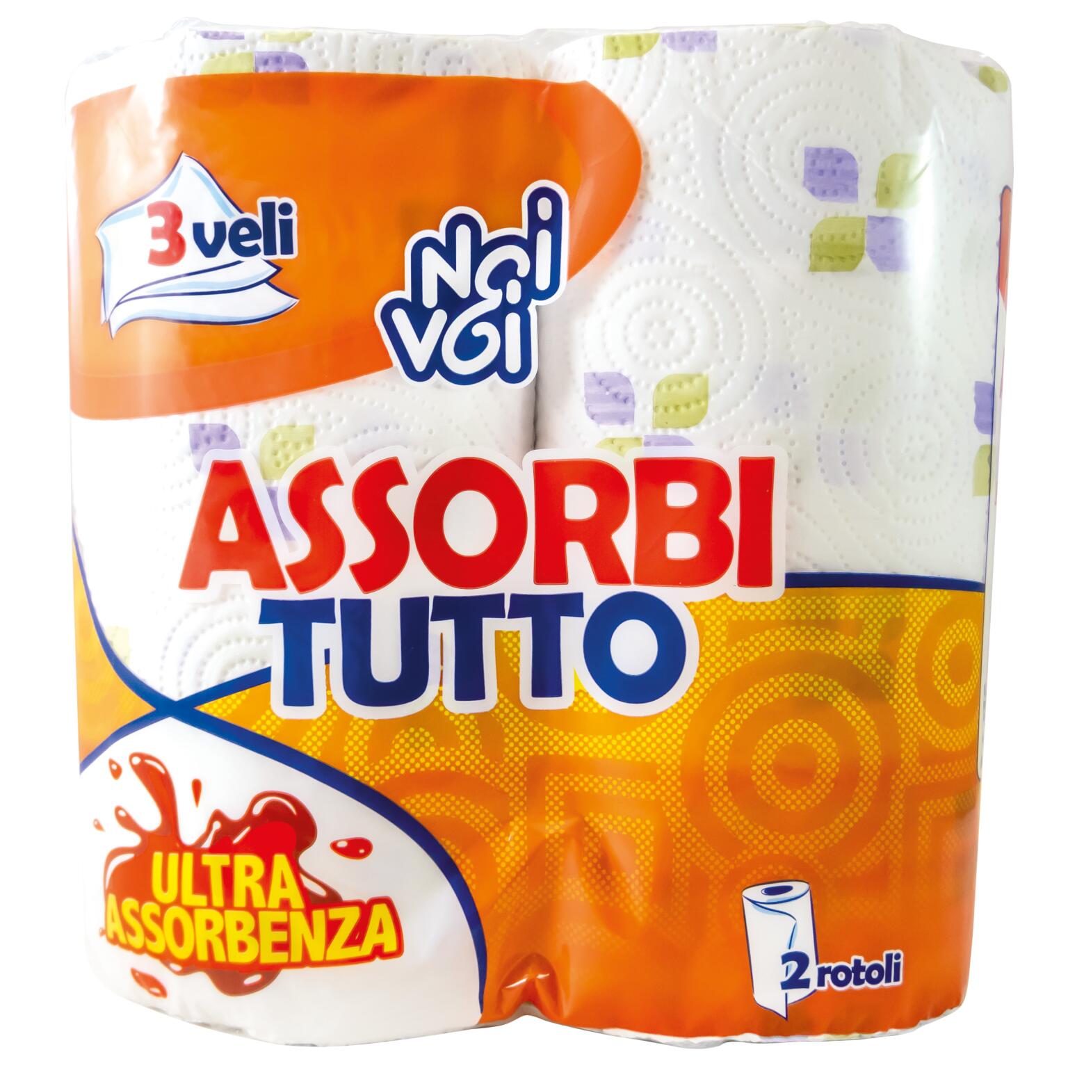 Assorbitutto 3 veli 2 rotoli 75 strappi Noi&Voi