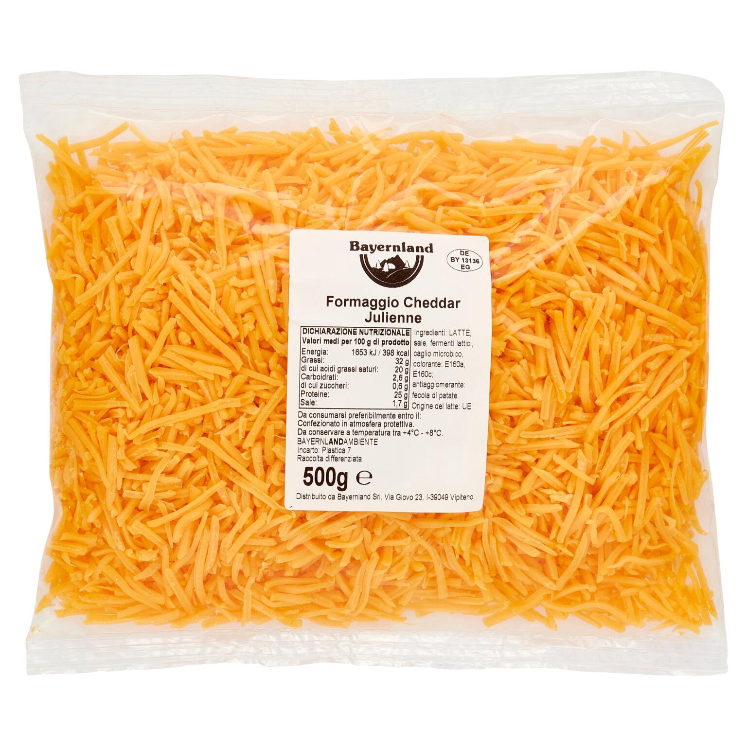 Cheddar a Julienne 500g