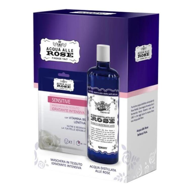 Confezione acqua rose tonico 300ml + maschera