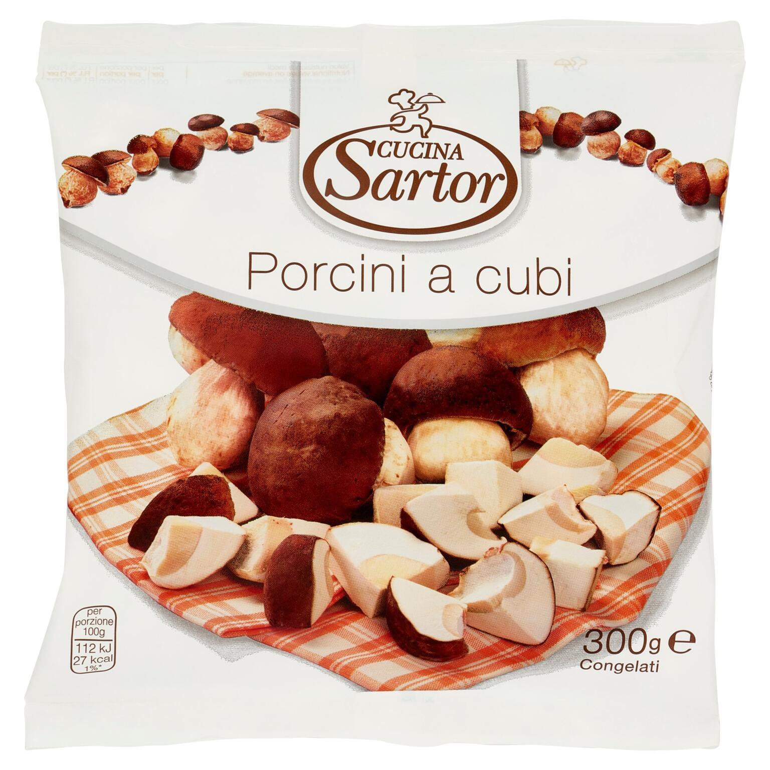 Porcini a cubi 300g Sartor