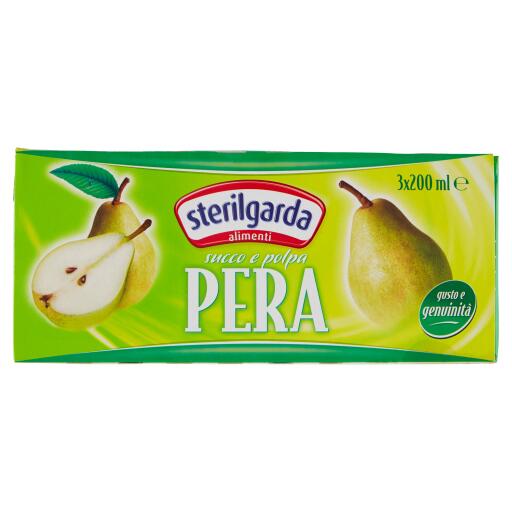 Succo e polpa alla pera 3x200ml Sterilgarda