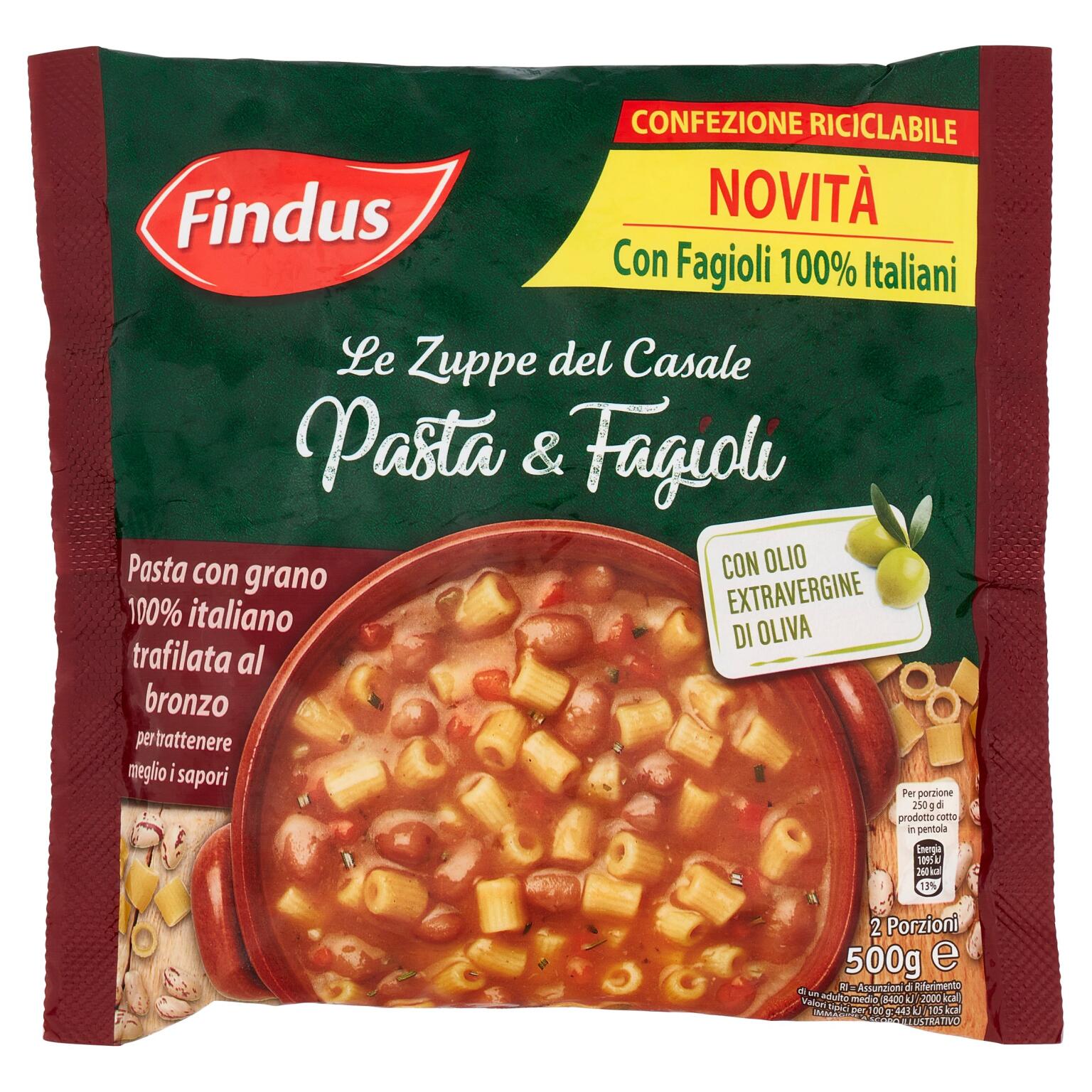 Le zuppe del casale pasta e fagioli 500g Findus