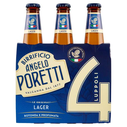Birra originale 4 luppoli 33clx3 Angelo Poretti