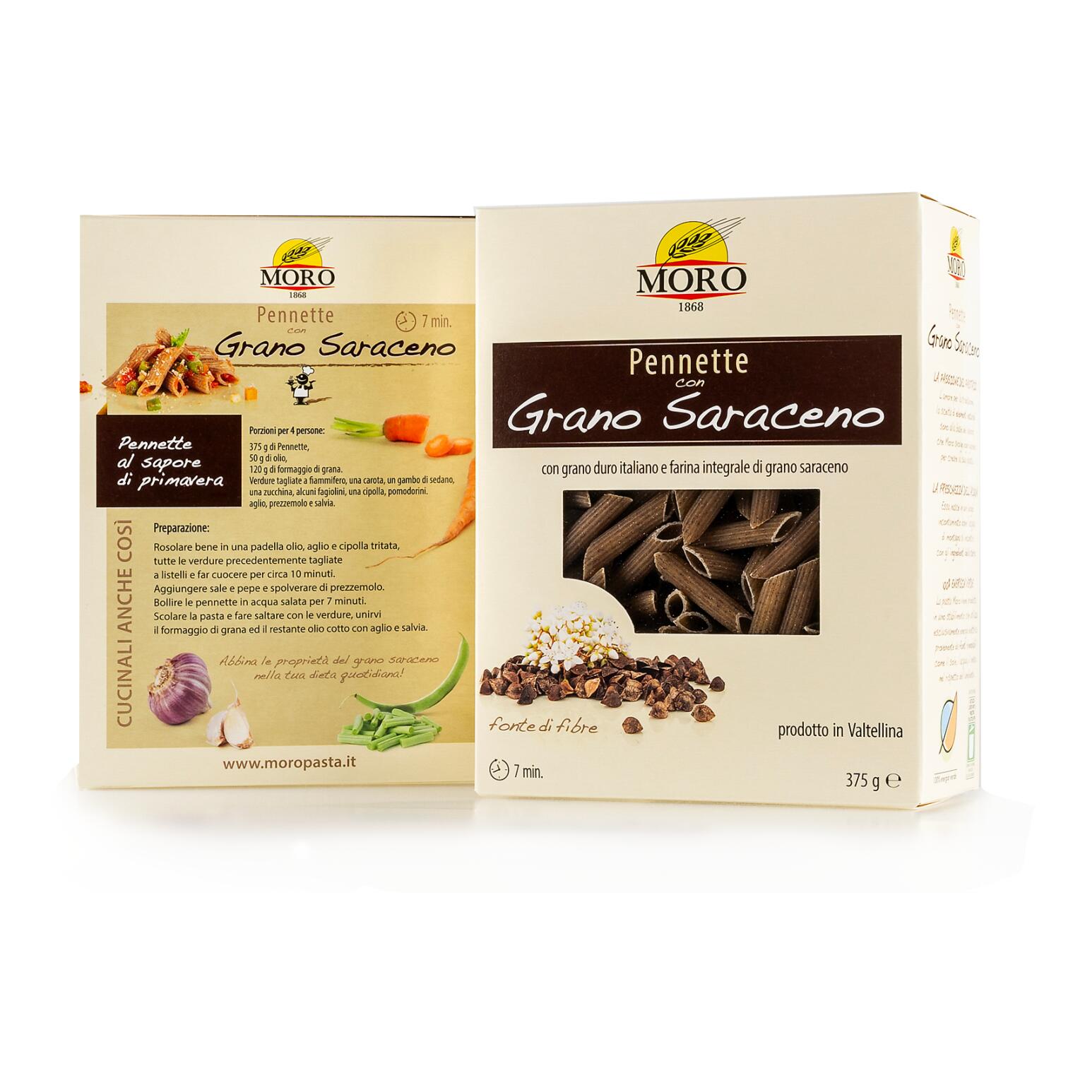 Penne con grano saraceno 375g Moro