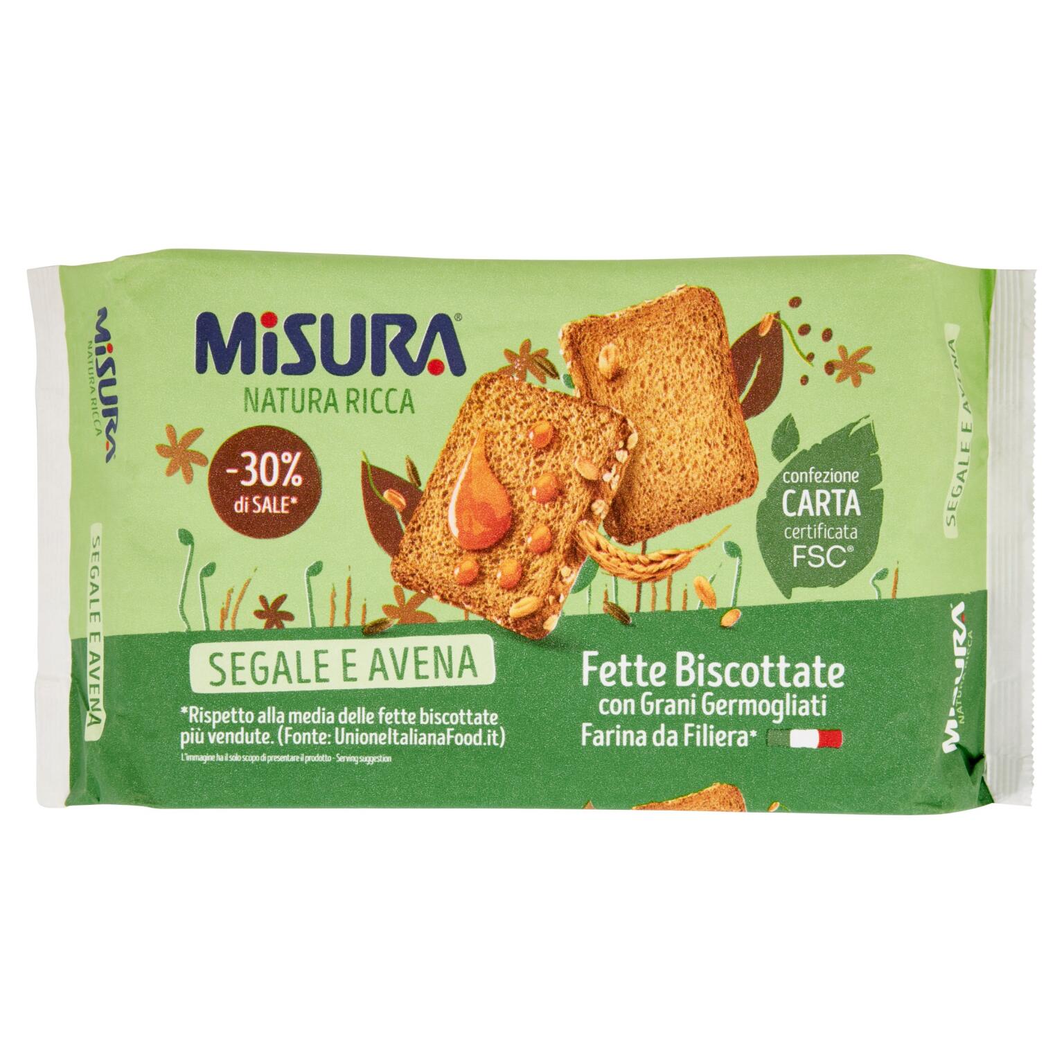 Fette Biscottate con Segale 320g Misura