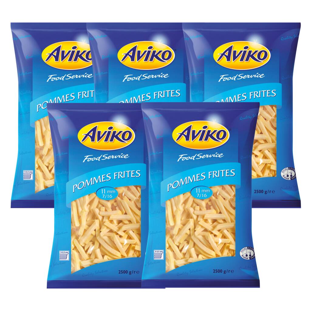 Patate prefritte 11mm, scatola da 5 confezioni da 2,5kg Aviko