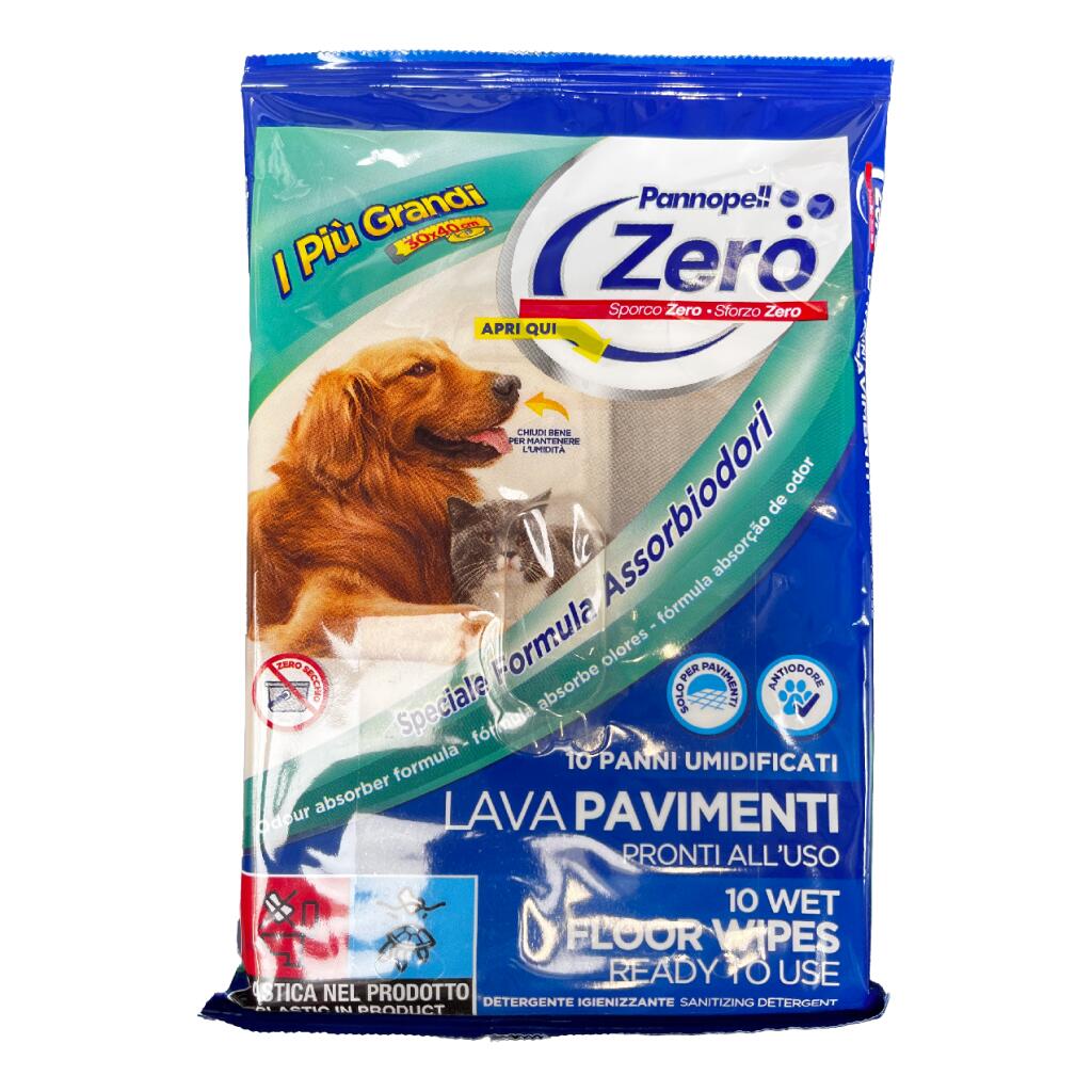 Panni pronto all'uso igienizzanti per parquet Pannopell zero