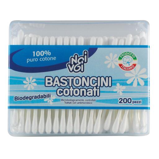Bastoncini cotonati 200pz biodegradabili Noi&Voi
