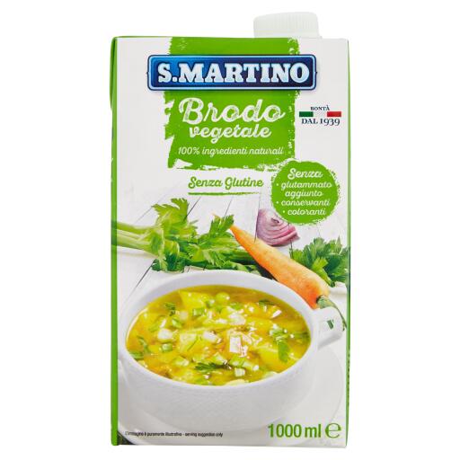 Brodo vegetale liquido 1 litro San Martino