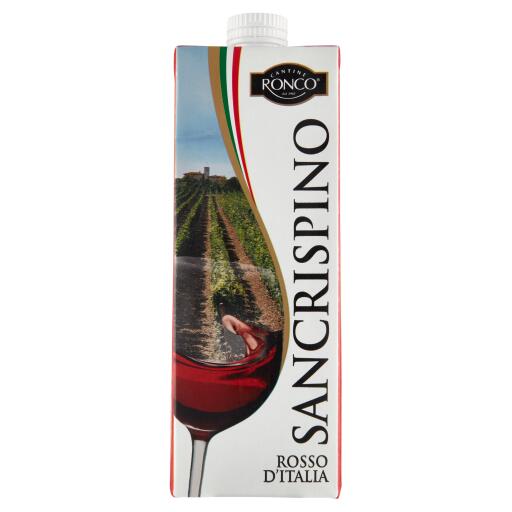 Vino rosso 11° Sancrispino brick 1L Cantine Ronco