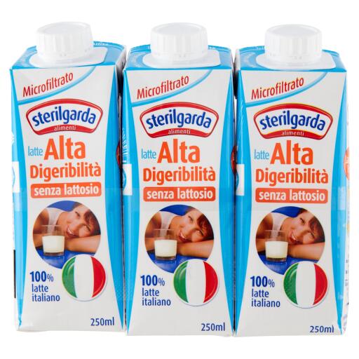 Latte parzialmente scremato uht ad alta digeribilità 3x250ml Sterilgarda