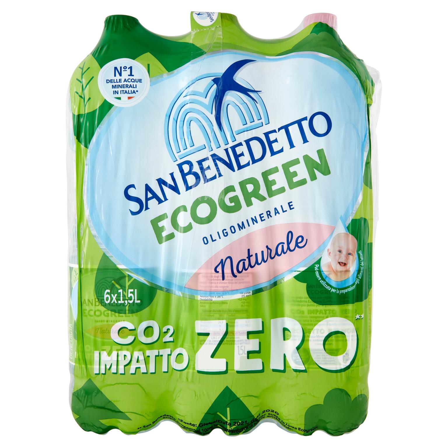 Acqua Oligominerale Naturale Ecogreen 1,5l San Benedetto