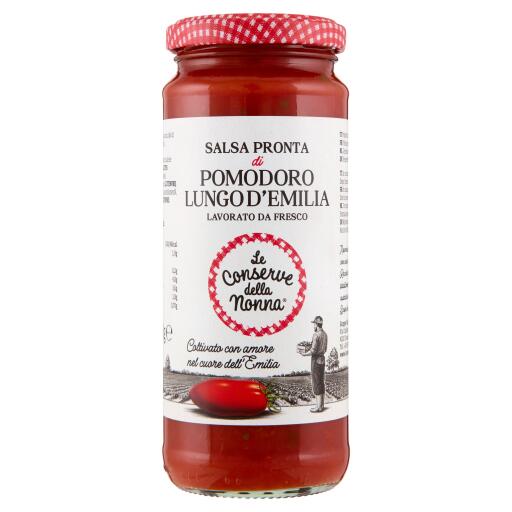 Salsa pronta di pomodoro lungo D'Emilia 330g Le conserve della nonna
