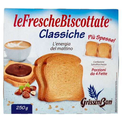 Fette biscottate gusto classiche 8 porzioni da 4 fette 250g Grissin Bon