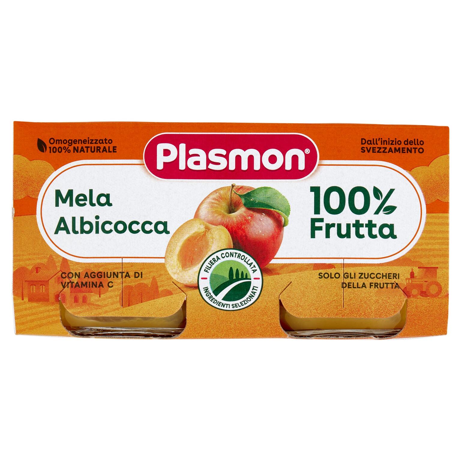 Omogenizzati Plasmon alla frutta albicocca e mela 2x80g