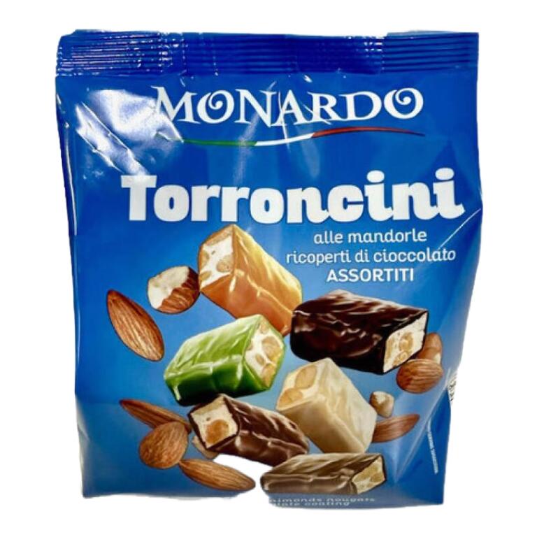 Torroncino Morbido alle Mandorle ricoperto di cioccolato assortiti 250g Monardo