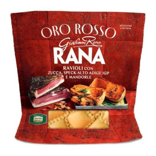 Ravioli Oro Rosso:con zucca,speck dell'Alto Adige IGP e mandorle 250g Rana