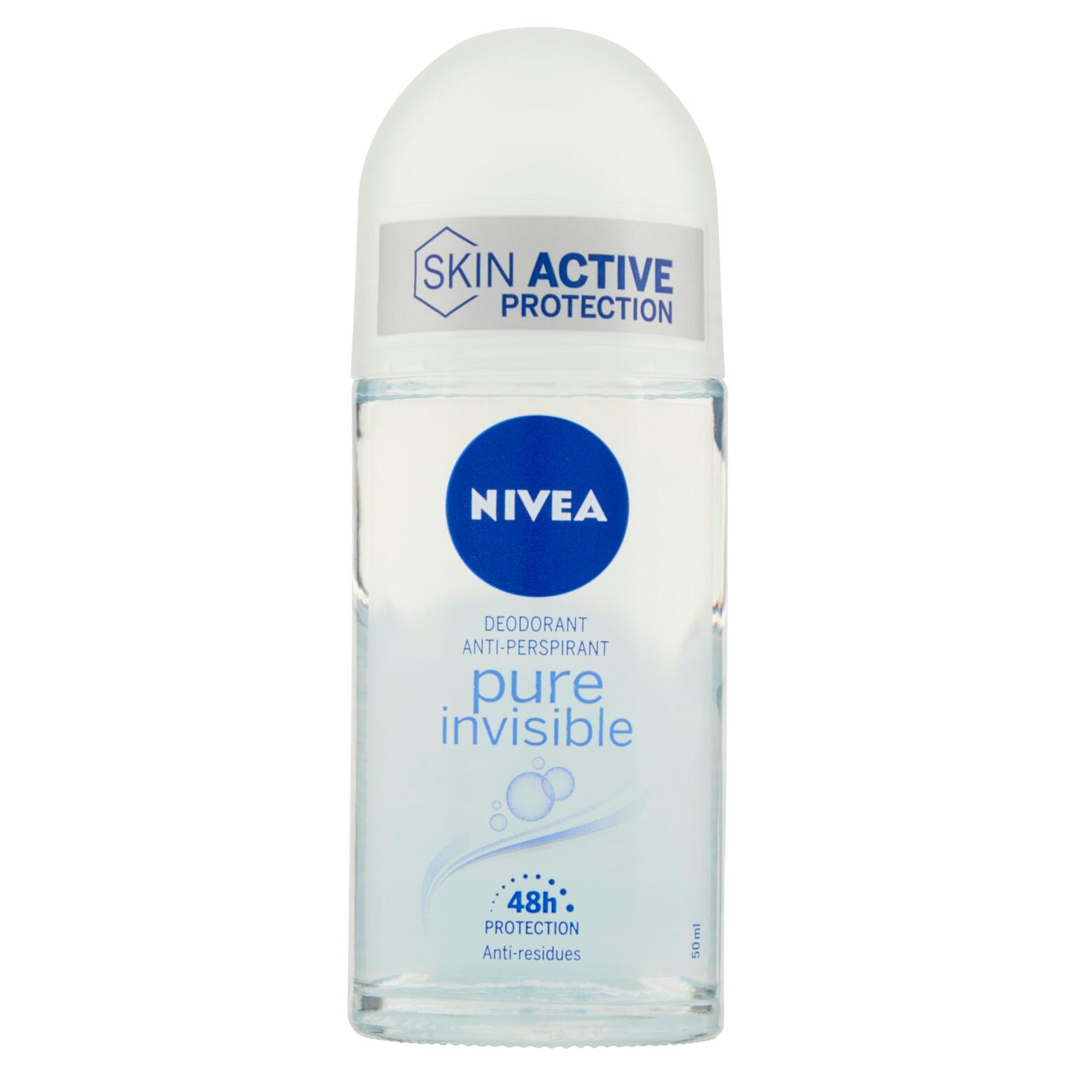 Deodorante roll on pure invisible 50ml 48h Nivea