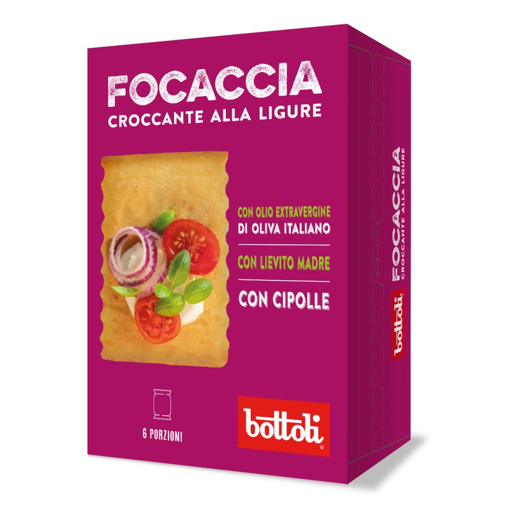 Focaccia croccante con cipolle 250g