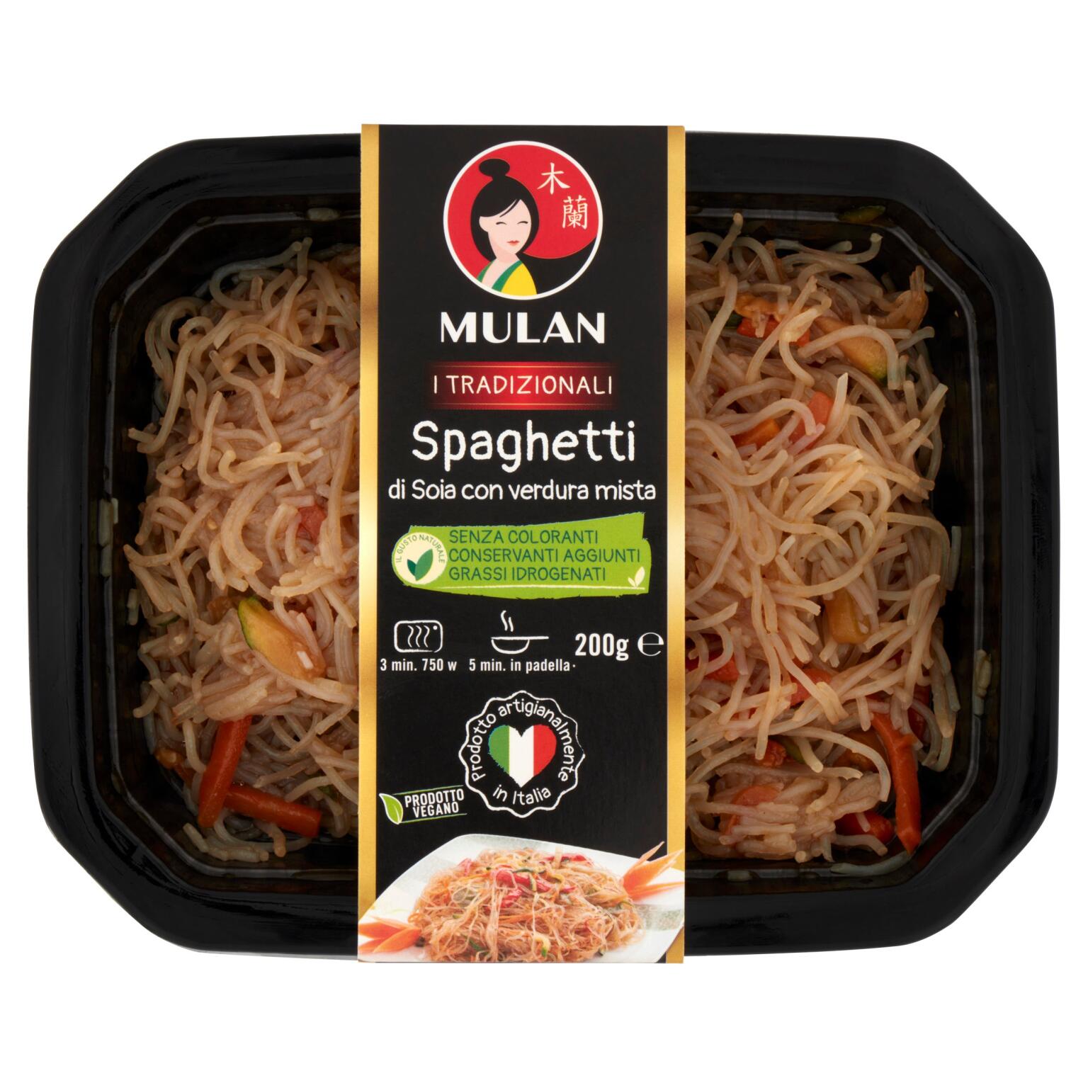 Spaghetti di soia con verdura 200g Mulan