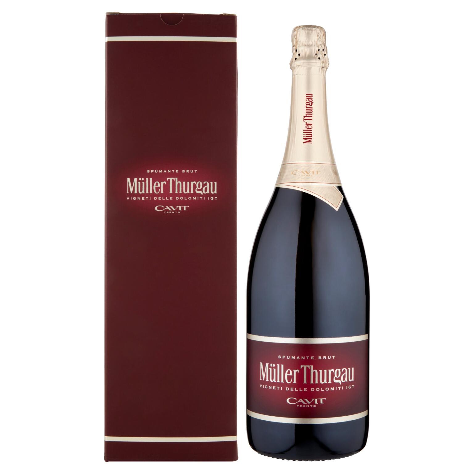 Spumante Muller Thurgau Vigneti delle Dolomiti IGT, spumante metodo Charmat, 1,50l Cavit