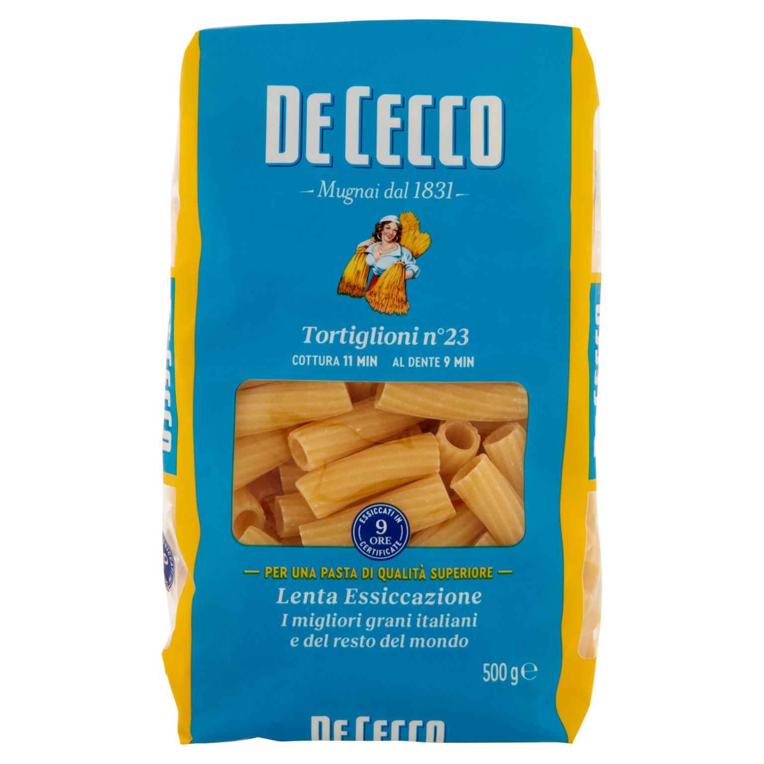 Pasta di semola di grano duro tortiglioni n°23 500g De Cecco