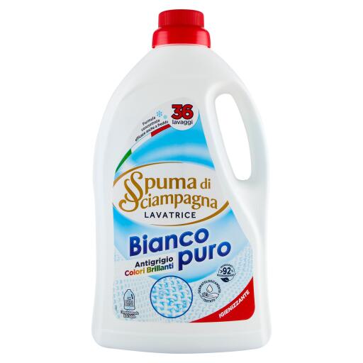Liquido lavatrice 36 lavaggi biancopuro 1620ml Spuma di Sciampagna
