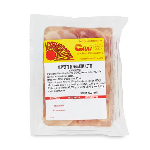 Nervetti di Bovino cotti in gelatina 400g sottovuoto