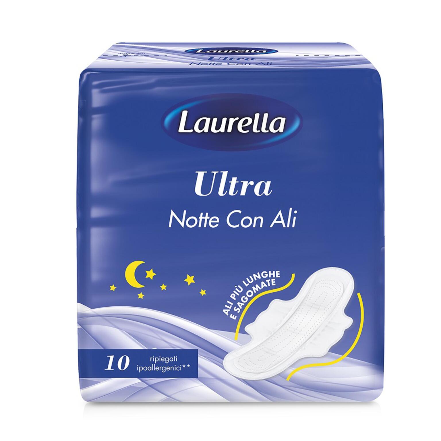 Assorbenti ultra notte con ali 10pz laurella