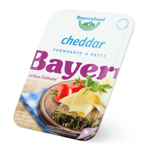 Cheddar a fette senza lattosio 100g Bayernland